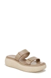 Vince Lagos Platform Slide Sandal In Taupe Clay