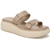 Vince Lagos Platform Slide Sandal In Taupe Clay