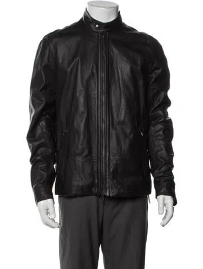 Pre-owned Vince Lamb Leather Moto Jacket In Brown