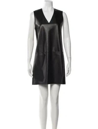 Pre-owned Vince Lamb Leather Vest In Blue