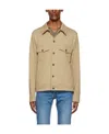 Vince Taupe Soft Trucker Jacket In Nude
