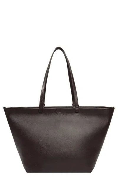 Vince Large Marin Leather Tote In Brown