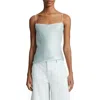 Vince Layered Chiffon Trim Camisole In Sea Star
