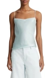 Vince Layered Chiffon Trim Camisole In Sea Star