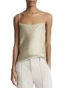 Vince Layered Chiffon-trim Silk Cami In Beige