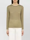 Vince Double-layer Long-sleeve Cotton T-shirt In Green