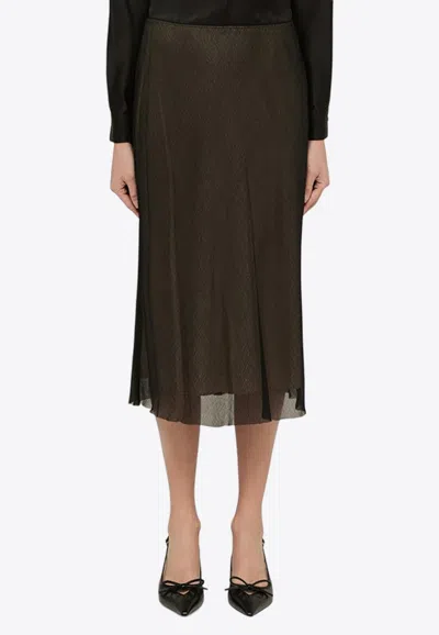 VINCE LAYERED MIDI SKIRT