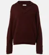 Vince Collared Double Layer Pullover Black Rose In Burgundy