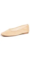 Vince Leah Mesh Square-toe Ballerina Flats In Birch Sand