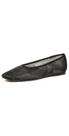 Vince Leah Mesh Square-toe Ballerina Flats In Black