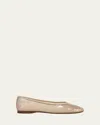 Vince Leah Sequin Ballerina Flats In Birch Sand Sequin Fabric