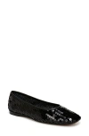 Vince Leah Sequin Ballet Flat In Black