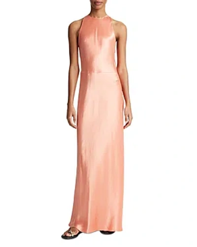Vince Lean Sleeveless Maxi Dress In Coral