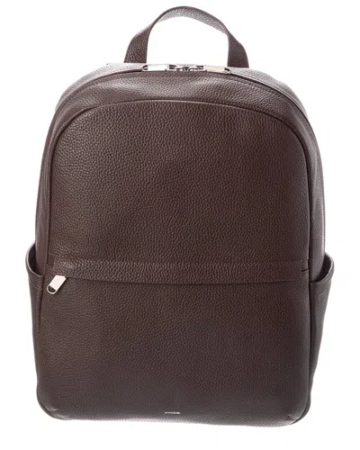 Vince Leather Backpack In Brown