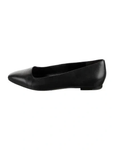 Pre-owned Vince Leather Ballet Flats In Black