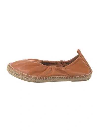 Pre-owned Vince Leather Ballet Flats In Brown