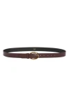 Vince Leather Belt In Purple