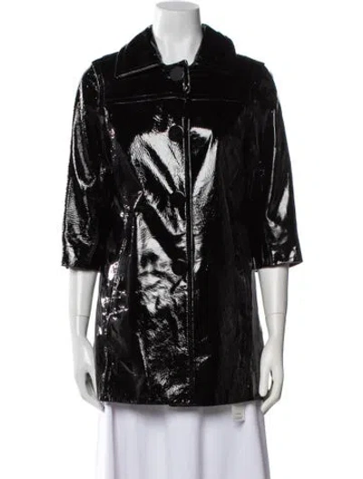Pre-owned Vince Leather Biker Jacket In Black