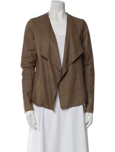 Pre-owned Vince Leather Blazer In Brown