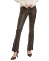 Vince Leather Bootcut Pant In Brown