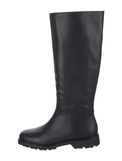 Pre-owned Vince Leather Boots In Black