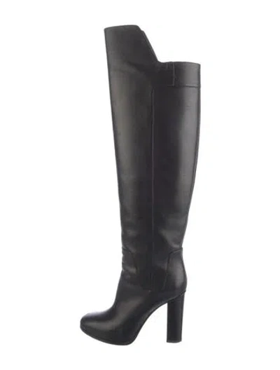 Pre-owned Vince Leather Boots In Black