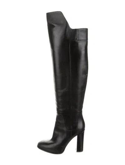 Pre-owned Vince Leather Boots In Black