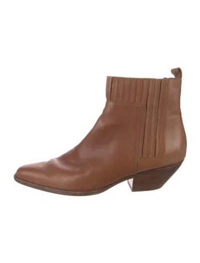 Pre-owned Vince Leather Boots In Brown