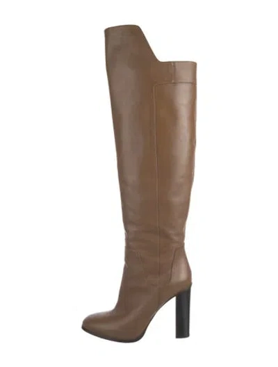Pre-owned Vince Leather Boots In Brown