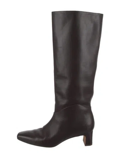 Pre-owned Vince Leather Boots In Brown