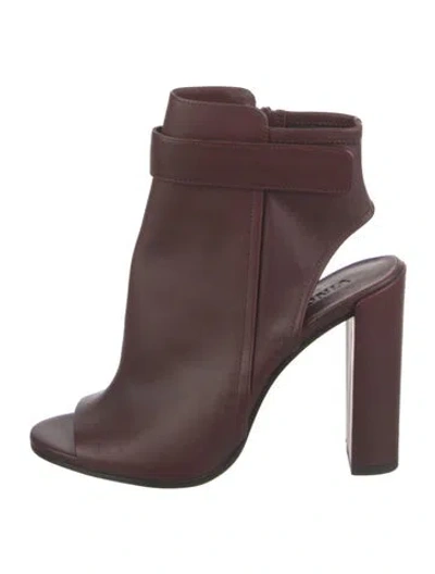 Pre-owned Vince Leather Boots In Burgundy