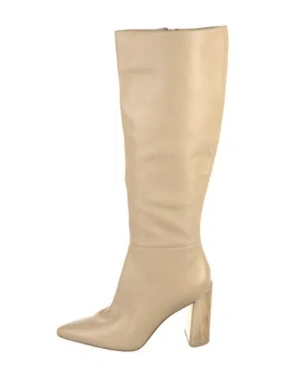 Pre-owned Vince Leather Boots In Neutral