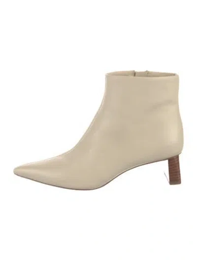 Pre-owned Vince Leather Boots In Neutral