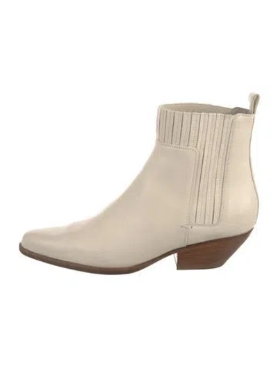 Pre-owned Vince Leather Boots In Neutrals