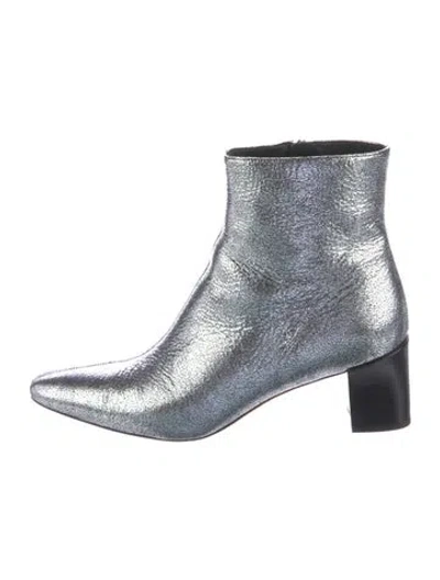Pre-owned Vince Leather Boots In Silver