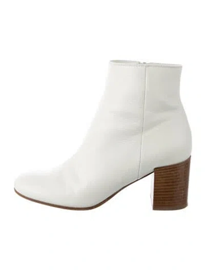 Pre-owned Vince Leather Boots In White