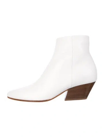 Pre-owned Vince Leather Boots In White