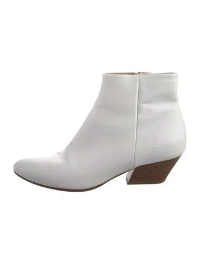 Pre-owned Vince Leather Boots In White