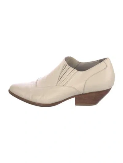 Pre-owned Vince Leather Boots In White