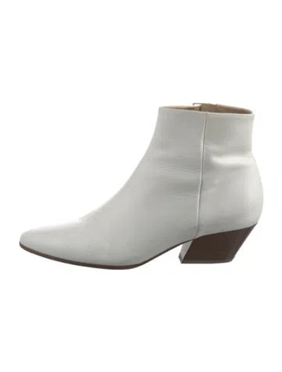 Pre-owned Vince Leather Boots In White