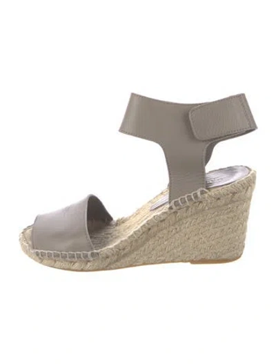 Pre-owned Vince Leather Braided Accents Slingback Pumps In Gray