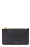 Vince Leather Card Case In Brown