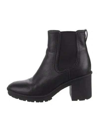 Pre-owned Vince Leather Chelsea Boots In Black
