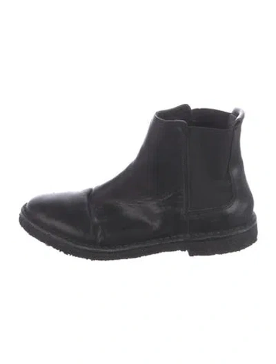 Pre-owned Vince Leather Chelsea Boots In Black