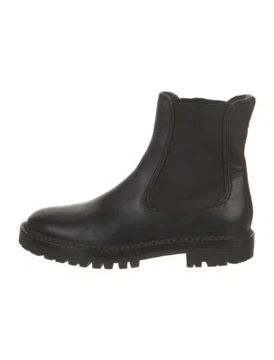 Pre-owned Vince Leather Chelsea Boots In Black