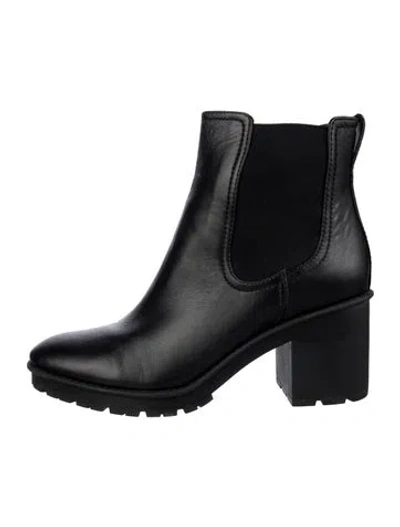 Pre-owned Vince Leather Chelsea Boots In Black