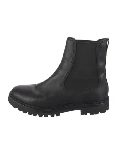Pre-owned Vince Leather Chelsea Boots In Black
