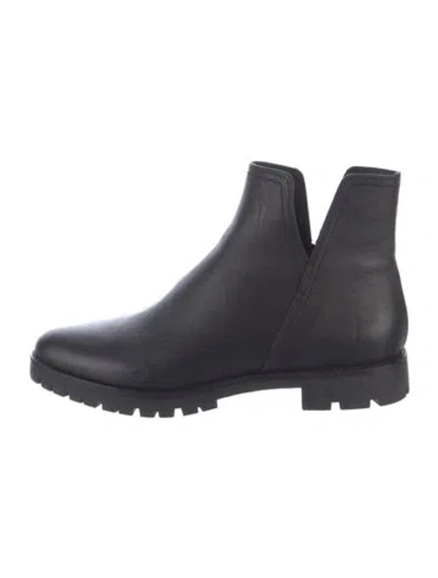 Pre-owned Vince Leather Chelsea Boots In Black
