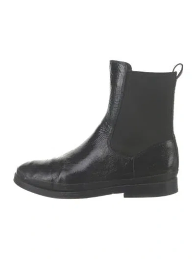 Pre-owned Vince Leather Chelsea Boots In Black