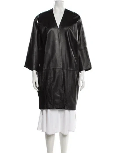 Pre-owned Vince Leather Coat In Multi